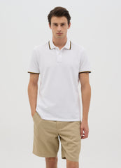 Ovs White Short-Sleeve Cotton Polo By Ovs