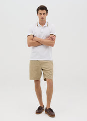 Ovs White Short-Sleeve Cotton Polo By Ovs