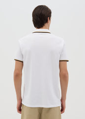 Ovs White Short-Sleeve Cotton Polo By Ovs