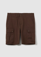 Ovs Brown Cargo Shorts Piombo