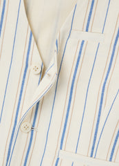 Ovs Beige And Blue Striped Waistcoat Ovs Kids