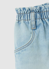 Ovs Light Denim Shorts For Girls In Pure Cotton