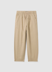 Ovs Boys' Beige Linen Regular Fit Trousers With Elastic Waist