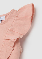 Ovs Summer Set With Cotton And Linen Ruffles For Girls