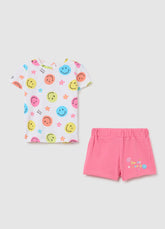 Ovs Smiley Jogging Set For Baby Girl With Multicolour Print