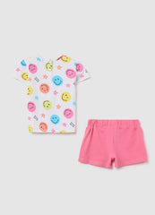 Ovs Smiley Jogging Set For Baby Girl With Multicolour Print