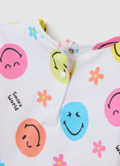 Ovs Smiley Jogging Set For Baby Girl With Multicolour Print