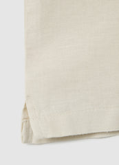 Ovs Children'S Beige Linen Blend Shirt Regular Fit With Applied Pocket