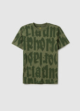 Ovs Boy'S Green Cotton T-Shirt Regular Fit With Graphic Print