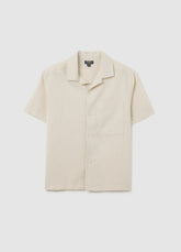 Ovs Boy'S Oversized Beige Linen Blend Shirt