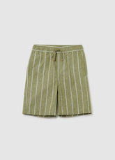 Ovs Boys' Multicolour Regular Fit Cotton And Linen Blend Shorts With Drawstring