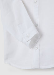 Ovs Children'S Set In White And Green Regular Fit Linen And Cotton Blend With Striped Shorts