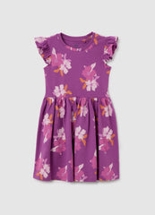 Ovs Girls' Multicolour Floral Pure Cotton Dress