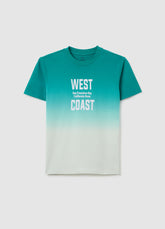 Ovs Boys' Pure Cotton Multicolour Regular Fit T-Shirt With West Coast Graphic