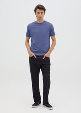 Ovs Men'S Blue Pure Cotton Regular Fit T-Shirt