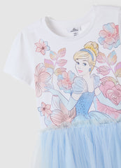 Ovs Girl'S Multi-Colour Cotton Blend Dress, Regular Fit