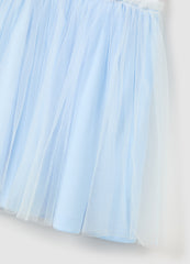 Ovs Girl'S Multi-Colour Cotton Blend Dress, Regular Fit