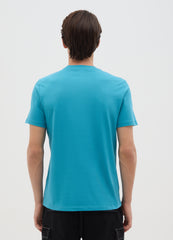 Ovs Men'S Regular Fit Light Blue Pure Cotton T-Shirt