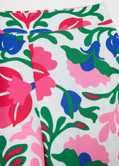 Ovs Women'S Multicolour Pure Cotton Palazzo Trousers, Regular Fit