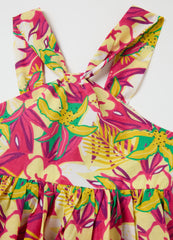 Ovs Girl'S Dress In Pure Cotton Multicolor Regular Fit