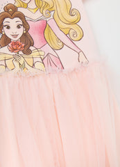 Ovs Girl'S Pink Cotton Dress Regular Fit