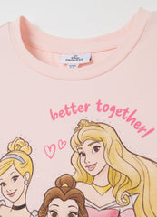 Ovs Girl'S Pink Cotton Dress Regular Fit