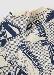 OVS Multicoloured Pure Cotton Superman Sweatshirt And Trousers Set For Children