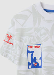 OVS Multicolour Pure Cotton Children'S T-Shirt With Superman Print