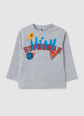 OVS Grey Cotton Children'S Top With Superman