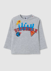 OVS Grey Cotton Children'S Top With Superman