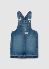 OVS Girls' Denim Dungarees With Embroidery