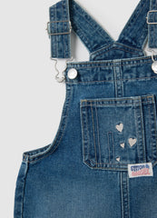 OVS Girls' Denim Dungarees With Embroidery