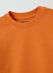 OVS Children'S Pure Cotton Orange Sweatshirt