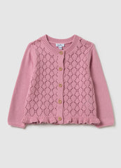 OVS Girls' Pink Pure Cotton Cardigan