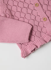 OVS Girls' Pink Pure Cotton Cardigan