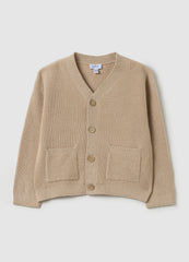 OVS Beige Cotton Blend Children'S Cardigan
