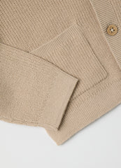 OVS Beige Cotton Blend Children'S Cardigan
