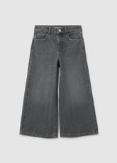 OVS Girls' Grey Wide Leg Jeans In Pure Cotton