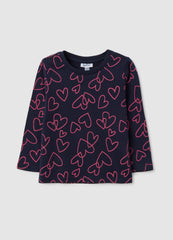 OVS Girls' Blue Pure Cotton Jumper With Regular Fit