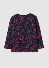 OVS Girls' Blue Pure Cotton Jumper With Regular Fit