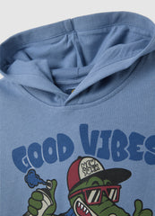 OVS Regular Fit Light Blue Children'S Sweatshirt In Pure Cotton