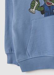 OVS Regular Fit Light Blue Children'S Sweatshirt In Pure Cotton