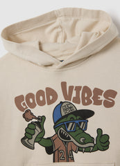 OVS Beige Regular Fit Kids' Sweatshirt In Pure Cotton