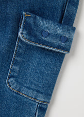 OVS Girls' Cargo Denim Trousers - Regular Fit