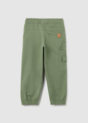 OVS Children'S Elasticated Green Cotton Trousers