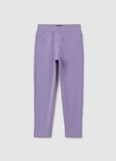 OVS Girls' Purple Slim Fit Cotton Leggings