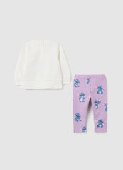 OVS White Cotton Girl Set With Stitch