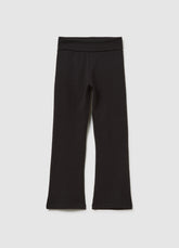OVS Girls' Black Cotton Flare Leggings