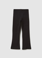 OVS Girls' Black Cotton Flare Leggings