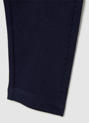OVS Girls' Blue Stretch Cotton Leggings